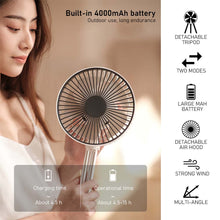 Load image into Gallery viewer, Multifunction Eletric Fan Appliance USB Chargeable Tripod Stand Desk Fan Outdoor Camping Ceiling Fan