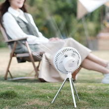 Load image into Gallery viewer, Multifunction Eletric Fan Appliance USB Chargeable Tripod Stand Desk Fan Outdoor Camping Ceiling Fan