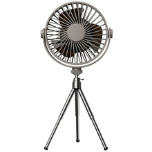 Load image into Gallery viewer, Multifunction Eletric Fan Appliance with Control USB Chargeable Tripod Stand Desk Fan with Light Outdoor Camping Ceiling Fan