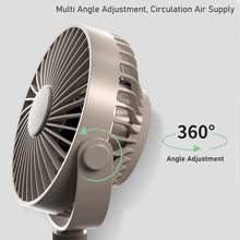 Load image into Gallery viewer, Multifunction Eletric Fan Appliance with Control USB Chargeable Tripod Stand Desk Fan with Light Outdoor Camping Ceiling Fan