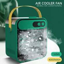Load image into Gallery viewer, Mini Air Conditioner Air Cooler Fan USB Chargeable Air Cooling Fan Office Desktop Fan Moisturizing Fan
