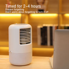 Load image into Gallery viewer, Mini Air Conditioner Timing Air Cooler Fan with Atmosphere Light USB Air Cooling Fan Office Desktop Fan Moisturizing Fan