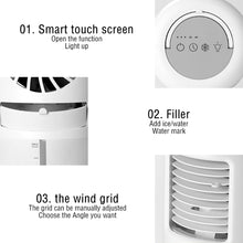 Load image into Gallery viewer, Mini Air Conditioner Timing Air Cooler Fan with Atmosphere Light USB Air Cooling Fan Office Desktop Fan Moisturizing Fan
