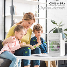 Load image into Gallery viewer, Mini Air Conditioner Timing Air Cooler Fan with Atmosphere Light USB Air Cooling Fan Office Desktop Fan Moisturizing Fan