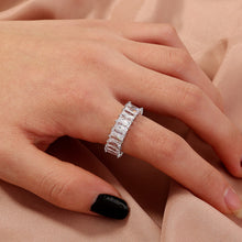 Load image into Gallery viewer, Fashion Colorful Rhinestone Zircon Ring Multicolor Geometric Shapes Imitation Crystals Trendy Creative Women Jewelry Accessories