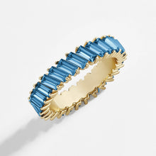 Load image into Gallery viewer, Fashion Tilt Crystal Alloy Multicolor Ring Trendy Gold Colorful Imitation Crystals Geometric Shapes Zircon Women Jewelry Accessories