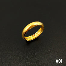 Load image into Gallery viewer, Fashion Female Elegant Glossy Ring Brushed Inner Print Frosted Opening Men Women Ring Couple Ring Male Jewelry Accessories