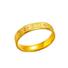 Load image into Gallery viewer, Fashion Elegant Clover Ring Men Women Creative Gold Plated 520 1314 Ring Couple Ring Female Male Jewelry Accessories