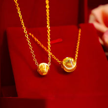 Load image into Gallery viewer, Delicate Cat's Eye Gold Bead Necklace Clavicle Chain Fashion Female Women Beaded Pendant Girl Jewelry Accessories