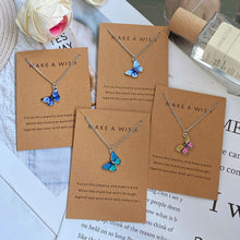 Load image into Gallery viewer, Boho Multicolor Butterfly Pendant Necklace Fashion Bohemia Pendant Clavicle Chain Make A Wish Necklace Women Girl Jewelry