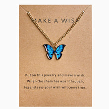 Load image into Gallery viewer, Boho Multicolor Butterfly Pendant Necklace Fashion Bohemia Pendant Clavicle Chain Make A Wish Necklace Women Girl Jewelry