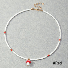 Load image into Gallery viewer, Bohemian Sweet Cool Wind Colorful Rice Bead Necklace Beaded Fun Creative Mushroom Pendant Necklace Fashion Women Choker