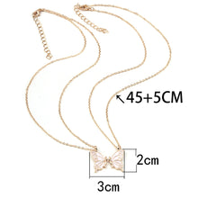 Load image into Gallery viewer, 2pcs/set Creative Butterfly Short Necklace Fashion Friendship Animal Drip Oil Pendant Clavicle Chain Jewelry Women Accessories