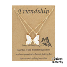 Load image into Gallery viewer, 2pcs/set Creative Butterfly Short Necklace Fashion Friendship Animal Drip Oil Pendant Clavicle Chain Jewelry Women Accessories