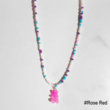 Load image into Gallery viewer, Summer Coloful Cute Cartoon Gummy Bear Necklace Rice Beads Teddy Bear Pendant Gradient Bear Women Girl Jewelry Accessories
