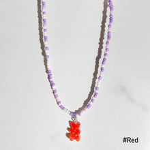 Load image into Gallery viewer, Summer Coloful Cute Cartoon Gummy Bear Necklace Rice Beads Teddy Bear Pendant Gradient Bear Women Girl Jewelry Accessories