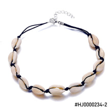 Load image into Gallery viewer, Fashion Summer Shell Necklace Alloy with Natural Shell Hand Rope Knitted Creative Necklace Women Female Jewelry Accessories