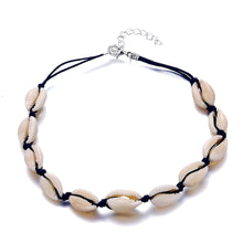 Load image into Gallery viewer, Fashion Summer Shell Necklace Alloy with Natural Shell Hand Rope Knitted Creative Necklace Women Female Jewelry Accessories