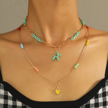 Load image into Gallery viewer, Multi-layer Fashion Personalized Beaded Necklace Choker Handmade Soft Clay Flower Rice Beads Chain Multicolor Necklace Women Jewelry