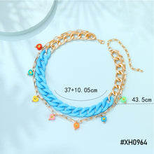 Load image into Gallery viewer, Multi-layer Fashion Personalized Beaded Necklace Choker Handmade Soft Clay Flower Rice Beads Chain Multicolor Necklace Women Jewelry