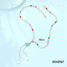 Load image into Gallery viewer, Multi-layer Fashion Personalized Beaded Necklace Choker Handmade Soft Clay Flower Rice Beads Chain Multicolor Necklace Women Jewelry
