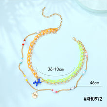 Load image into Gallery viewer, Multi-layer Fashion Personalized Beaded Necklace Choker Handmade Soft Clay Flower Rice Beads Chain Multicolor Necklace Women Jewelry
