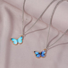 Load image into Gallery viewer, Personalized Color Painting Oil Butterfly Pendant Necklace Simple Cute Fashion Pendant Clavicle Chain Alloy Necklace Women Jewelry
