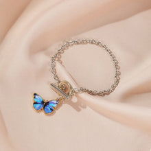 Load image into Gallery viewer, Personalized Color Painting Oil Butterfly Pendant Necklace Simple Cute Fashion Pendant Clavicle Chain Alloy Necklace Women Jewelry