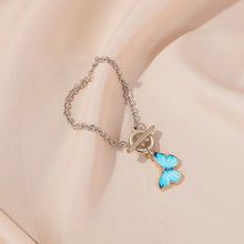 Load image into Gallery viewer, Personalized Color Painting Oil Butterfly Pendant Necklace Simple Cute Fashion Pendant Clavicle Chain Alloy Necklace Women Jewelry