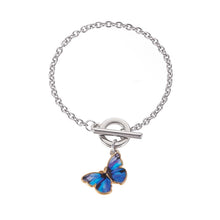 Load image into Gallery viewer, Personalized Color Painting Oil Butterfly Pendant Necklace Simple Cute Fashion Pendant Clavicle Chain Alloy Necklace Women Jewelry