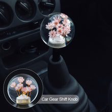 Load image into Gallery viewer, Car Shifter Head Shift Knob Stick Crystal Transparent Flower Manual 54mm Flower Gear Shift Knob