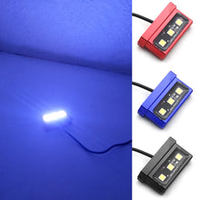 Load image into Gallery viewer, Universal 3LED 12V Motorcycle License Plate Lights Decorative Lamp Aluminum