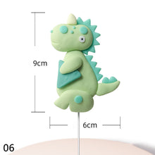 Load image into Gallery viewer, 3D Dinosaur Cake Topper Cartoon Kids Birthday Cake Decoration Party Favors Supplies Boys Toy Love gifts Cute Figure Ornaments