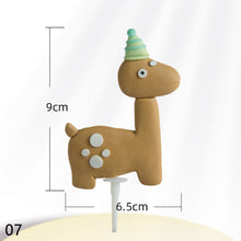 Load image into Gallery viewer, 3D Dinosaur Cake Topper Cartoon Kids Birthday Cake Decoration Party Favors Supplies Boys Toy Love gifts Cute Figure Ornaments