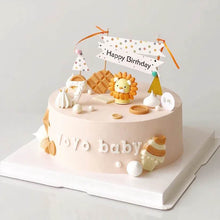Load image into Gallery viewer, 3D Dinosaur Cake Topper Cartoon Animals Kids Birthday Cake Decoration Party Favors Supplies Boys Toy Love gifts Cute Figure Ornaments