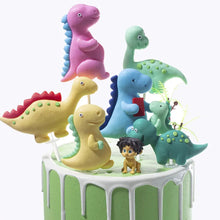 Load image into Gallery viewer, 3D Dinosaur Cake Topper Cartoon Animals Kids Birthday Cake Decoration Party Favors Supplies Boys Toy Love gifts Cute Figure Ornaments