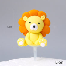 Load image into Gallery viewer, 3D Dinosaur Cake Topper Cartoon Animals Kids Birthday Cake Decoration Party Favors Supplies Boys Toy Love gifts Cute Figure Ornaments