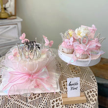 Load image into Gallery viewer, 5pcs Butterfly Cake Decoration Embroidery Butterfly Cake Topper Romantic Valentine's Day Baking Decoration Supplies