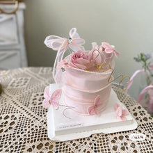 Load image into Gallery viewer, 5pcs Butterfly Cake Decoration Embroidery Butterfly Cake Topper Romantic Valentine's Day Baking Decoration Supplies