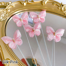 Load image into Gallery viewer, 5pcs Butterfly Cake Decoration Embroidery Butterfly Cake Topper Romantic Valentine's Day Baking Decoration Supplies