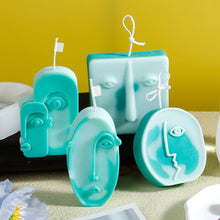 Load image into Gallery viewer, DIY Design Face Silicone Candle Mold Abstract Face Carving Art Aromatherapy Plaster Home Decoration Mold Wedding Gift