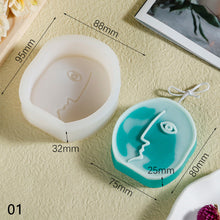 Load image into Gallery viewer, DIY Design Face Silicone Candle Mold Abstract Face Carving Art Aromatherapy Plaster Home Decoration Mold Wedding Gift
