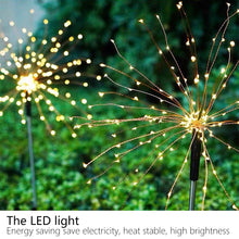 Load image into Gallery viewer, Firework Solar Light 90/120/150 LED Fireworks Lamp Solar Powered Waterproof Outdoor Garden Light Lawn Automatic Lamp
