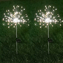 Load image into Gallery viewer, Firework Solar Light 90/120/150 LED Fireworks Lamp Solar Powered Waterproof Outdoor Garden Light Lawn Automatic Lamp