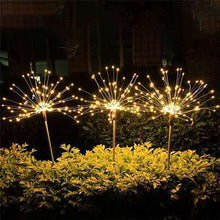 Load image into Gallery viewer, Firework Solar Light 90/120/150 LED Fireworks Lamp Solar Powered Waterproof Outdoor Garden Light Lawn Automatic Lamp