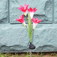 Load image into Gallery viewer, Lily Flowers Solar Light LED Fireworks Lamp Solar Powered Waterproof Outdoor Garden Light Lawn Automatic Lamp
