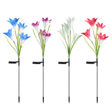 Load image into Gallery viewer, Lily Flowers Solar Light LED Fireworks Lamp Solar Powered Waterproof Outdoor Garden Light Lawn Automatic Lamp