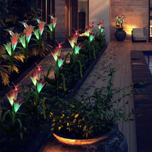 Load image into Gallery viewer, Lily Flowers Solar Light LED Fireworks Lamp Solar Powered Waterproof Outdoor Garden Light Lawn Automatic Lamp