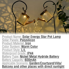 Load image into Gallery viewer, Watering Can Solar Light LED Fireworks Lamp Solar Powered Waterproof Outdoor Garden Light Lawn Automatic Lamp