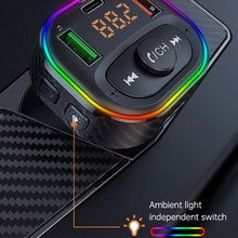 Load image into Gallery viewer, Car FM Transmitter Car MP3 Player Type C PD 20W USB QC3.0 Fast Charging Car Charger Handsfree Bluetooth 5.0 FM Modulator